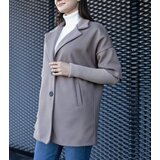 Gemre Dark beige coat with sweater sleeves Sameha | Shoptok.si