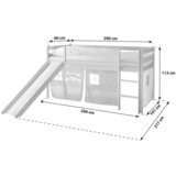 MID.YOU Igralna Postelja Manuel, 90x200, Črna, Tobogan | Shoptok.si