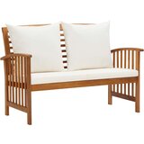  Klop z blazinami 119 cm trden akacijev les | Shoptok.si