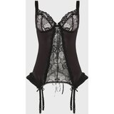 Obsessive heartina corset & thong black l/xl Cene