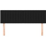  Posteljno vzglavje 2 kosa črno 72x5x78/88 cm blago, (20933859) | Shoptok.si