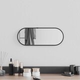  Zidno ogledalo crna 40x15 cm ovalno | Shoptok.si