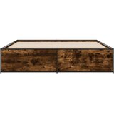  Okvir za krevet boja hrasta 200x200cm konstruirano drvo i metal | shoptok.hr