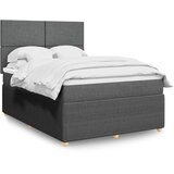  Krevet s oprugama i madracem tamnosivi 140x190 cm od tkanine | shoptok.hr