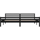  Okvir za krevet od masivnog drva crni 200 x 200 cm | shoptok.hr