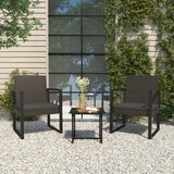 Maison Chic Seti vrtnega pohištva - Vrtna garnitura - Vrtni pohištvo set 3-delna z blazinami črn poli ratan, (21811480) | Shoptok.si