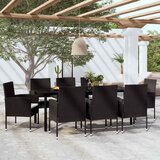  9-dijelni vrtni blagovaonski set crni | shoptok.hr
