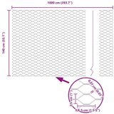 vidaXL Ograde postovi 5 kom U-kanal Zelena 140 cm Čelik, Šesterokutna ograda Zelena 1.4x10 m Čelik | shoptok.hr
