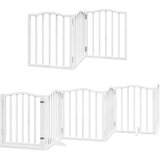  Vrata za pse s vratašcima 15 panela sklopiva 750 cm drvo topole Bijela 50 x 60 x 2 cm | shoptok.hr