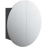 Maison Chic Kopalniška omarica - Kopalniški kabinet z okroglim ogledalom LED Črna 40x40x17,5 cm, (21794691) Cene