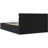  Hidraulični okvir za krevet od umjetne kože LED crni 140x200 cm | shoptok.hr