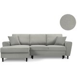 Kooko Home svijetlo siva kutna sofa od samta Jazz, lijevi kut | shoptok.hr