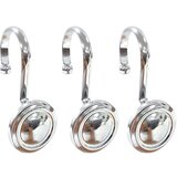 INF Komplet 12 črnih kavljev za kopalniške zavese Silver, (21755550) | Shoptok.si