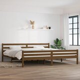 Furnova Posteljni okvir medeno rjav iz trdnega lesa 200x200 cm, (21934208) Cene