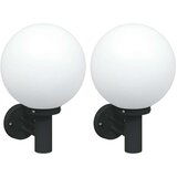  Zidne svjetiljke na otvorenom 2 kom Crni nehrđajući čelik IP44 | shoptok.hr