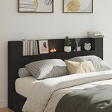 vidaXL Ormarić za uzglavlje s LED svjetlima crni 180 x 16 5 x 103 5 cm Cijene