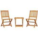 vidaXL 3-dijelni sklopivi vrtni blagovaonski set od drva bagrema | shoptok.hr
