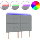 vidaXL LED uzglavlje svijetlo sivo 80 cm tkanina | shoptok.hr