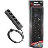 Famatel Produžni kabel 5 utičnica, 1.5m, prekidač, crni, 1.5mm² - 2625-N Cijene