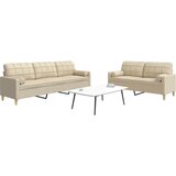 vidaXL 2-dijelni set sofa s ukrasnim jastucima krem od tkanine | shoptok.hr