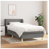  S oprugama i madracem tamnosivi 100 x 200 cm od tkanine | shoptok.hr