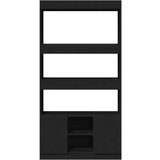vidaXL Visoka omara črna 92x33x180 cm inženirski les | Shoptok.si