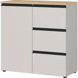 Sivo-bež/u svijetloj prirodnoj boji komoda 90x91x41 cm Cormano –