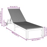 vidaXL Črn Poli ratan 200 x 54 x 27 cm Ergonomski Zložljiv ležalnik | Shoptok.si