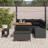 Sjedeća garnitura za vrt 8 kom. Crna poliratan 178,5 x 178,5 x 85 cm | shoptok.hr