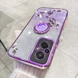 INORCO TPU ovitek za Xiaomi Redmi 11 Prime 4G z bleščicami in prelivom iz nosorogovih cvetov, galvaniziran ovitek za telefon s stojalom, (22035422) | Shoptok.si