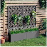  Sadilice s rešetkom 2 kom sive 65 x 33 x 135 cm WPC | shoptok.hr