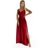 Numoco Elegant satin maxi dress with straps | shoptok.hr