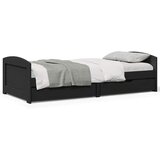 vidaXL Dnevni krevet s 2 ladice bez madraca "IRUN" crni 90x200 cm Cijene