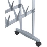  Stalak za cipele s kotačićima srebrni 66 x 27 x 100 cm | shoptok.hr