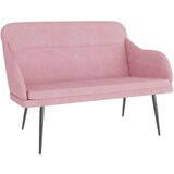 vidaXL Klop roza 110x76x80 cm žamet | Shoptok.si