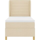 Box Spring Krevet s Dušekom Krem 90x190 cm Tkanina | shoptok.hr