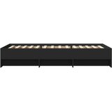 vidaXL Posteljni okvir črn 90x190 cm inženirski les, (21304816) | Shoptok.si