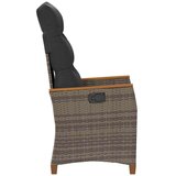  Ležaljka u vrtu Siva i tamno siva 64 x 57 5 x 112 cm poliratan - siva i tamnosiva 2 | shoptok.hr