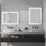  Kupaonsko zidno LED ogledalo s funkcijom protiv zamagljivanja 60x80x4 cm | shoptok.hr