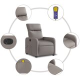  Električni masažni naslonjač od tkanine smeđesivi | shoptok.hr