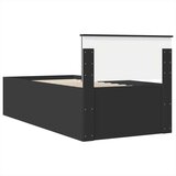  Okvir za krevet Crna 90 x 190 cm Konstruirano drvo - Crna 90 x 190 cm | shoptok.hr