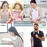 Venisymlis Prenosni Polnilni Viseči Vratni Ventilator (Bel), (22070263) | Shoptok.si