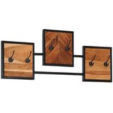  Zidni stalak za kapute 90 x 1 x 35 cm od drva bagrema i željeza | shoptok.hr