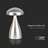  LED prigušiva punjiva stona lampa LED/1W/5V 3000-6000K 1800 mAh srebrna | Eponuda.com
