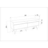 Hanah home tv polica flay white black | ePonuda.com