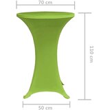  Rastezljivi Stolnjak 2 kom 70 cm Zelena boja | Eponuda.com