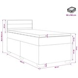  Boxspring krevet s madracem Svjetlosiva 90 x 190 cm Tkanina - Svjetlosiva 90 x 190 cm Dizajn linija | shoptok.hr