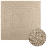  Tepih ZIZUR 200 x 200 cm s izgledom jute unutarnji i vanjski | shoptok.hr
