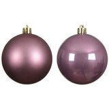  Novogodišnja dekoracija - hanging bauble set mix 6pcs 8cm 022672 - vintage pink - kmg ( 044436 ) | ePonuda.com