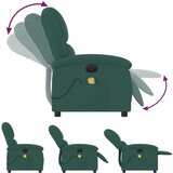  Električni masažni naslanjač temno zelen žamet | Shoptok.si